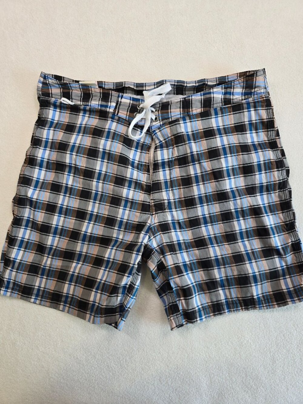 Sundek Plaid Mens Swim Shorts Size 34 Boardshorts